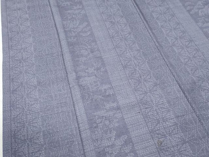 平和屋着物●結城紬 80亀甲 風景麻の葉間道 正絹 逸品 CAAW7266yc