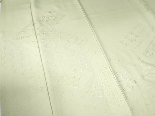 平和屋着物●色留訪問着　総刺繍　菱吉祥文　暈し染め　正絹　逸品　CAAW7271yc