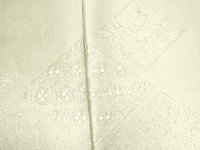 平和屋着物●色留訪問着　総刺繍　菱吉祥文　暈し染め　正絹　逸品　CAAW7271yc