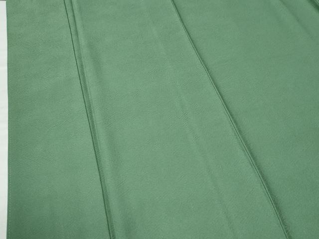 平和屋着物●上質な色無地 紗綾形地紋 柳染色 正絹 逸品 CAAW7272yc