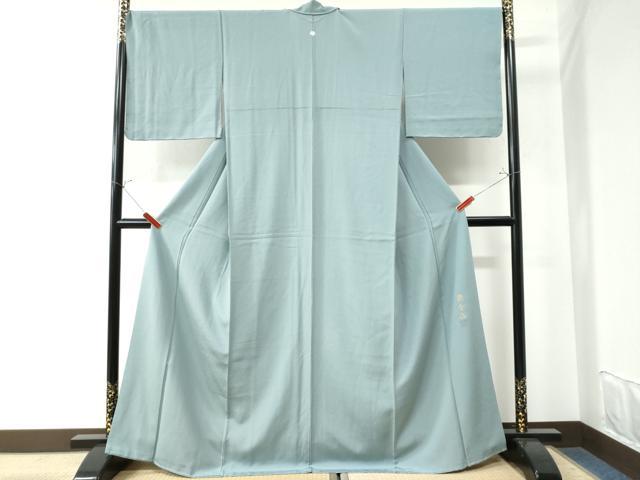 平和屋着物●上質な色無地 鬱金染 浅縹色 正絹 逸品 未使用 CAAW7278yc