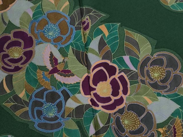平和屋着物●訪問着 花鳥文 金彩 正絹 逸品 CAAW7294yc