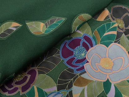 平和屋着物●訪問着 花鳥文 金彩 正絹 逸品 CAAW7294yc