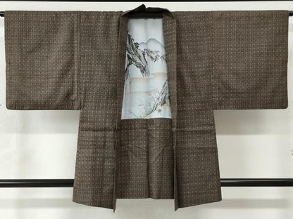 平和屋着物●男性　本場大島紬　アンサンブル　吉祥文　正絹　逸品　CAAW7296yc