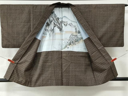 平和屋着物●男性　本場大島紬　アンサンブル　吉祥文　正絹　逸品　CAAW7296yc