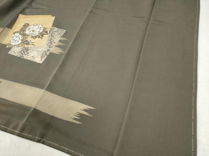 平和屋着物●豪華色留袖 駒刺繍 霞色紙重ね群鶴枝垂れ花文 金彩 正絹 逸品 未使用 CAAW7298yc