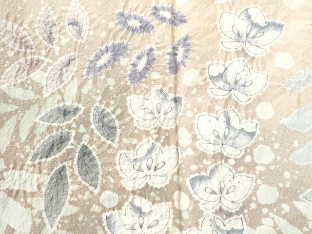 平和屋着物●訪問着　作家物　辻が花　手描き　絞り　正絹　逸品　CAAW7301yc