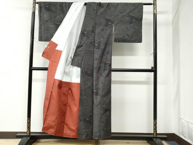 平和屋着物●本場大島紬 遠山風景文 正絹 逸品 CAAW7312yc