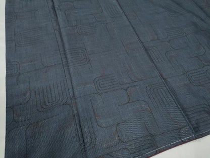 平和屋着物●本場大島紬 7マルキ 幾何学文様 正絹 逸品 未使用 CAAW7313yc