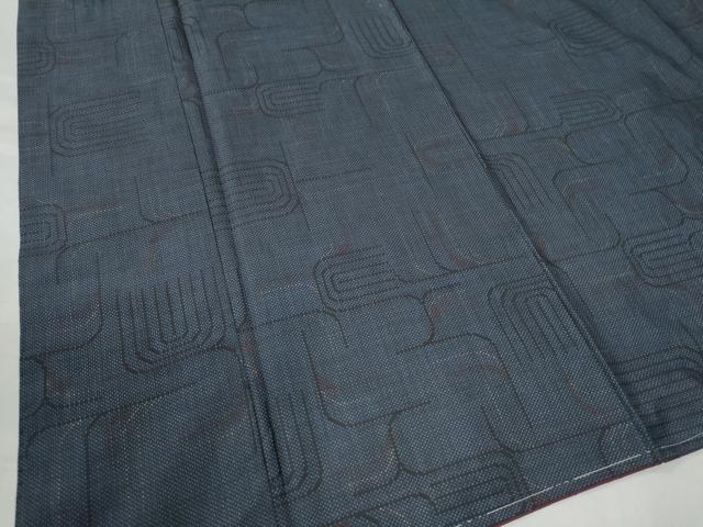 平和屋着物●本場大島紬 7マルキ 幾何学文様 正絹 逸品 未使用 CAAW7313yc