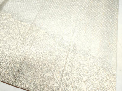 平和屋着物●訪問着　杢目絞り　草花文　暈し染め　正絹　逸品　CAAW7322yc