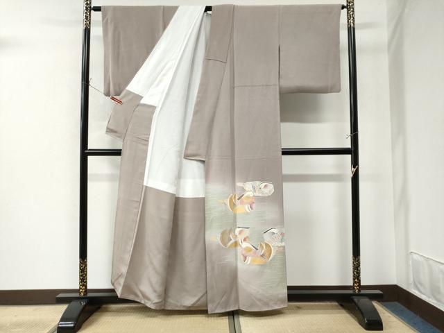 平和屋着物●手描友禅作家 龍泉 色留袖 鴛鴦 暈し染め 金彩 正絹 逸品 CAAW7336yc