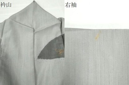 平和屋着物●訪問着 紬地 絞り 草花文 金彩 正絹 逸品 CAAW7339yc
