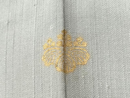 平和屋着物●訪問着 紬地 絞り 草花文 金彩 正絹 逸品 CAAW7339yc