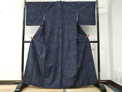平和屋着物●上質な紬 陶器吉祥花文 正絹 逸品 CAAW7344yc