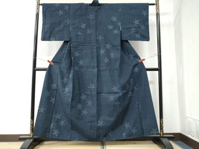 平和屋着物●本場結城紬　重要無形文化財　100亀甲　吉祥文　三越扱い　正絹　逸品　CAAW7364yc