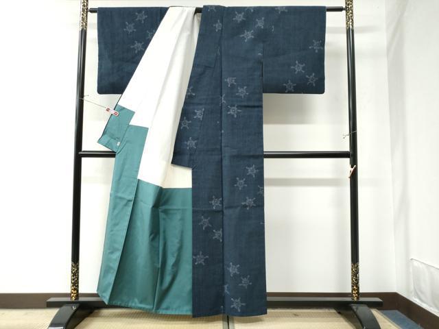 平和屋着物●本場結城紬　重要無形文化財　100亀甲　吉祥文　三越扱い　正絹　逸品　CAAW7364yc
