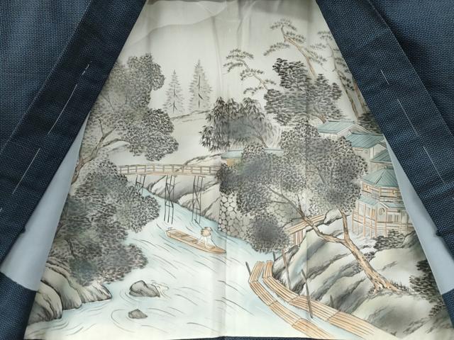 平和屋着物●男性 本場大島紬 アンサンブル 100亀甲 総詰め 正絹 逸品 未使用 CAAW7366yc