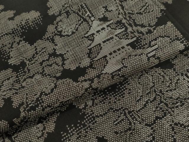 平和屋着物●本場大島紬　9マルキ　地空き　樹林風景文　正絹　逸品　CAAW7373yc