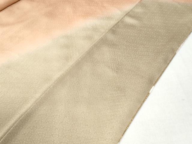 平和屋着物●訪問着　刺繍　杢目絞り　籬地紙草花文　金彩　正絹　逸品　CAAW7377yc