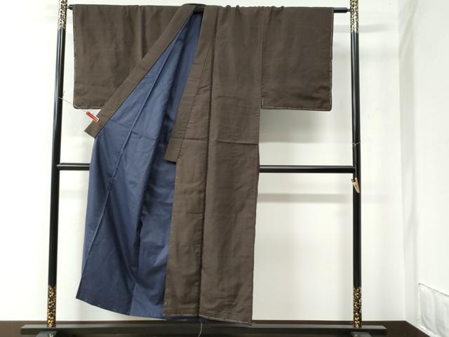 平和屋着物●男性 紬 アンサンブル 縞 正絹 逸品 未使用 CAAW7389yc