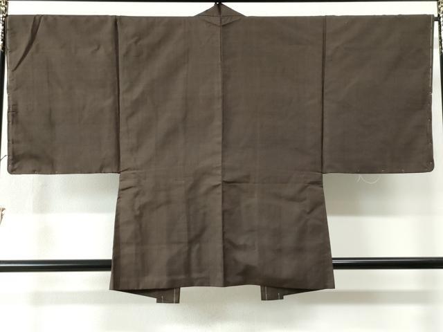 平和屋着物●男性 紬 アンサンブル 縞 正絹 逸品 未使用 CAAW7389yc