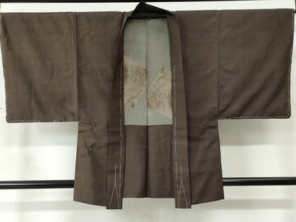 平和屋着物●男性 紬 アンサンブル 縞 正絹 逸品 未使用 CAAW7389yc