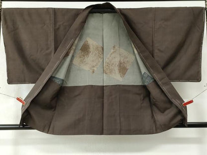 平和屋着物●男性 紬 アンサンブル 縞 正絹 逸品 未使用 CAAW7389yc