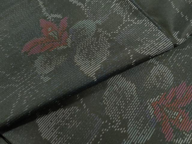 平和屋着物●本場大島紬 麻の葉枝花文 正絹 逸品 CAAW7393yc