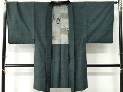 平和屋着物●男性 本場大島紬 アンサンブル 80亀甲 総詰め 正絹 逸品 CAAW7420yc