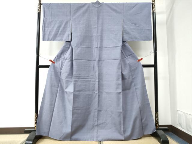 平和屋着物●結城紬　色無地　藤鼠色　正絹　逸品　未使用　CAAW7470yc