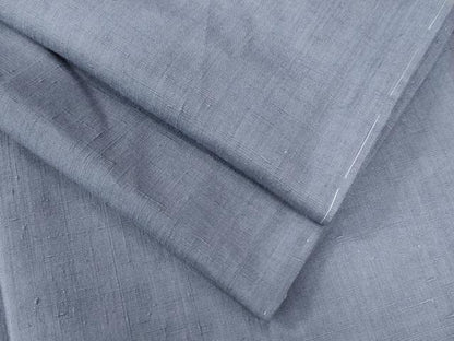 平和屋着物●結城紬　色無地　藤鼠色　正絹　逸品　未使用　CAAW7470yc