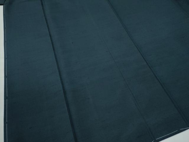 平和屋着物●男性　紬　アンサンブル　色無地　留紺色　正絹　逸品　未使用　CAAW7498yc