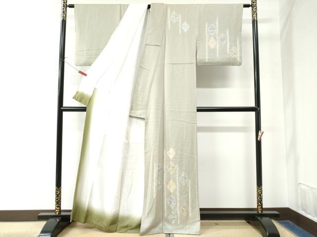 平和屋着物●訪問着　絞り　菱吉祥文　正絹　逸品　CAAW7504yc