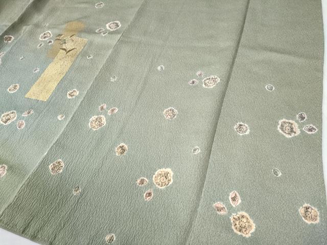 平和屋着物●訪問着 辻が花 手描き 刺繍 暈し染め 金糸 正絹 逸品 CAAW7513yc