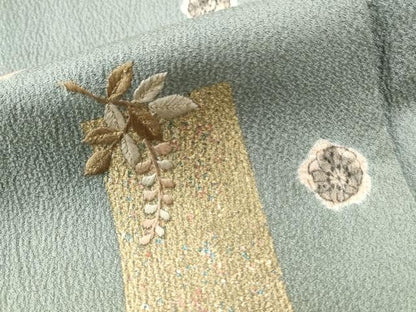 平和屋着物●訪問着 辻が花 手描き 刺繍 暈し染め 金糸 正絹 逸品 CAAW7513yc