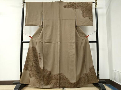 平和屋着物●訪問着 更紗吉祥花文 正絹 逸品 CAAW7543yc