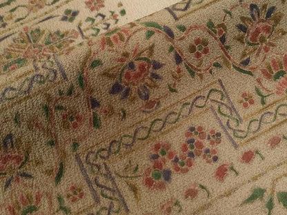 平和屋着物●訪問着 更紗吉祥花文 正絹 逸品 CAAW7543yc