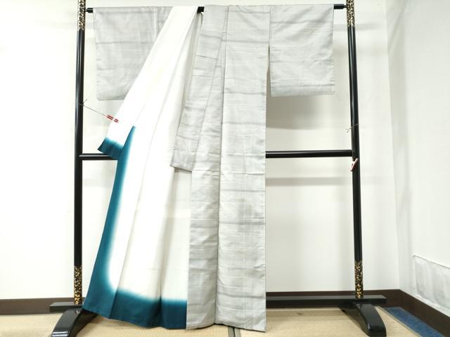 平和屋着物●上質な紬　120亀甲　霞吉祥文　正絹　逸品　CAAW7555yc