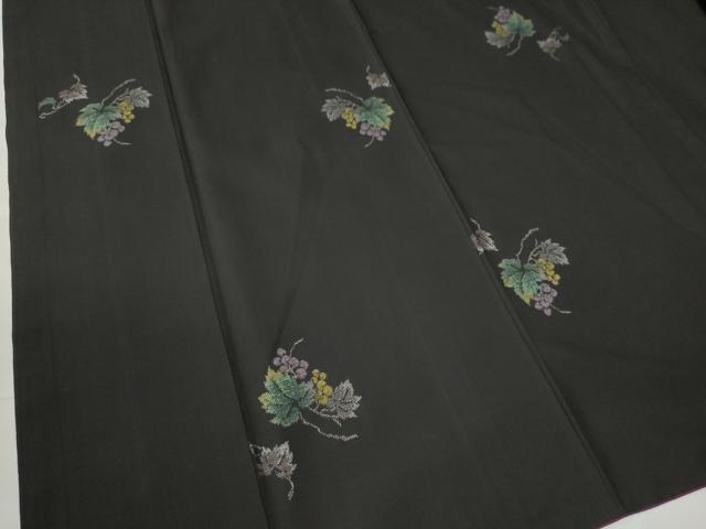 平和屋着物●本場大島紬 9マルキ 地空き 葡萄蔦の葉文 ますいわ屋扱い 正絹 逸品 CAAW7563yc