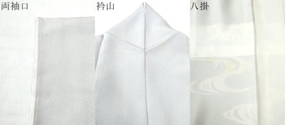 平和屋着物●訪問着 駒刺繍 立波文 鬼しぼ縮緬 正絹 逸品 CAAW7597yc