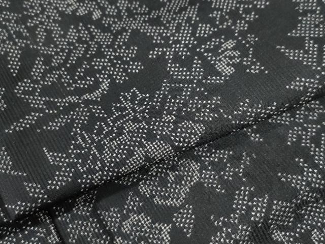 平和屋着物●本場大島紬 7マルキ 草花文 正絹 逸品 未使用 CAAW7631yc