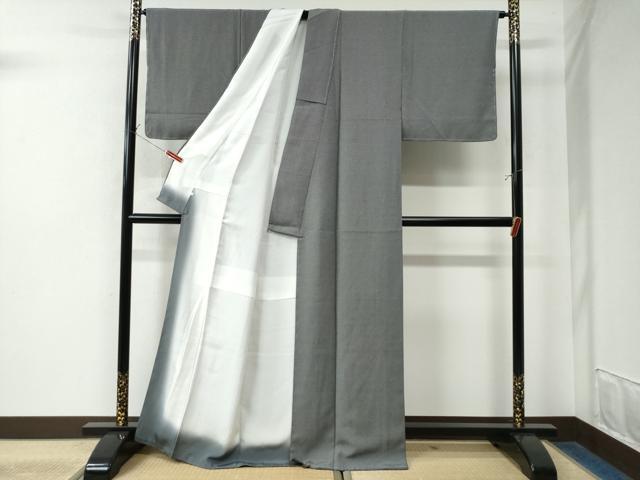 平和屋着物●江戸小紋　行儀　黒地　正絹　逸品　未使用　CAAW7632yc