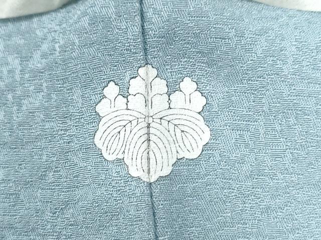 平和屋着物●本草木染作家　瑞寶　色無地　白藍色　正絹　逸品　未使用　CAAW7635yc