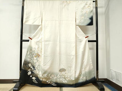 平和屋着物●訪問着　辻が花　暈し染め　金彩　正絹　逸品　CAAW7652yc