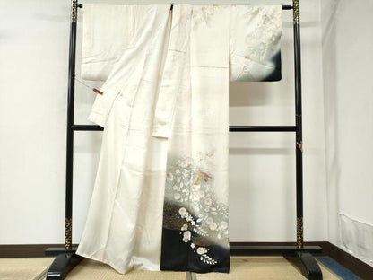 平和屋着物●訪問着　辻が花　暈し染め　金彩　正絹　逸品　CAAW7652yc