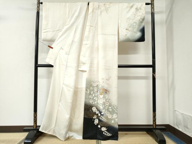 平和屋着物●訪問着　辻が花　暈し染め　金彩　正絹　逸品　CAAW7652yc