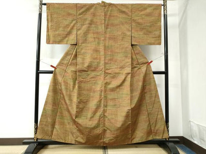 平和屋着物●上質な紬 霞文 正絹 逸品 CAAW7660yc