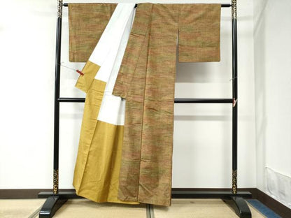 平和屋着物●上質な紬 霞文 正絹 逸品 CAAW7660yc
