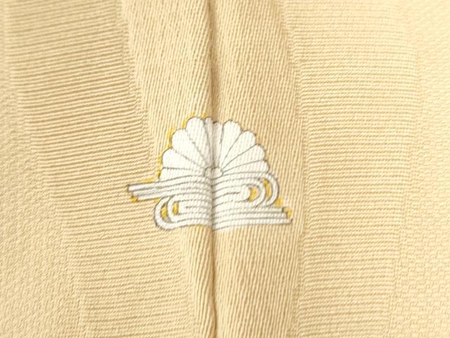 平和屋着物●上質な色無地 よろけ縞舞花地紋 砥粉色 正絹 逸品 CAAW7662yc